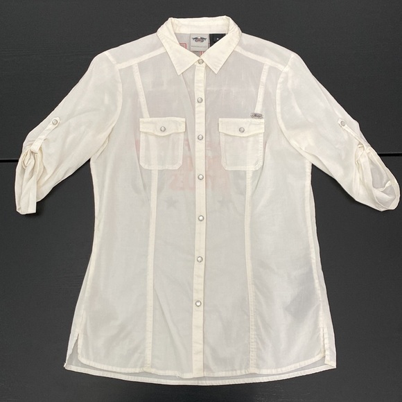 Harley-Davidson Passion and Freedom Woven Snap Closure Shirt - Small - Picture 4 of 14